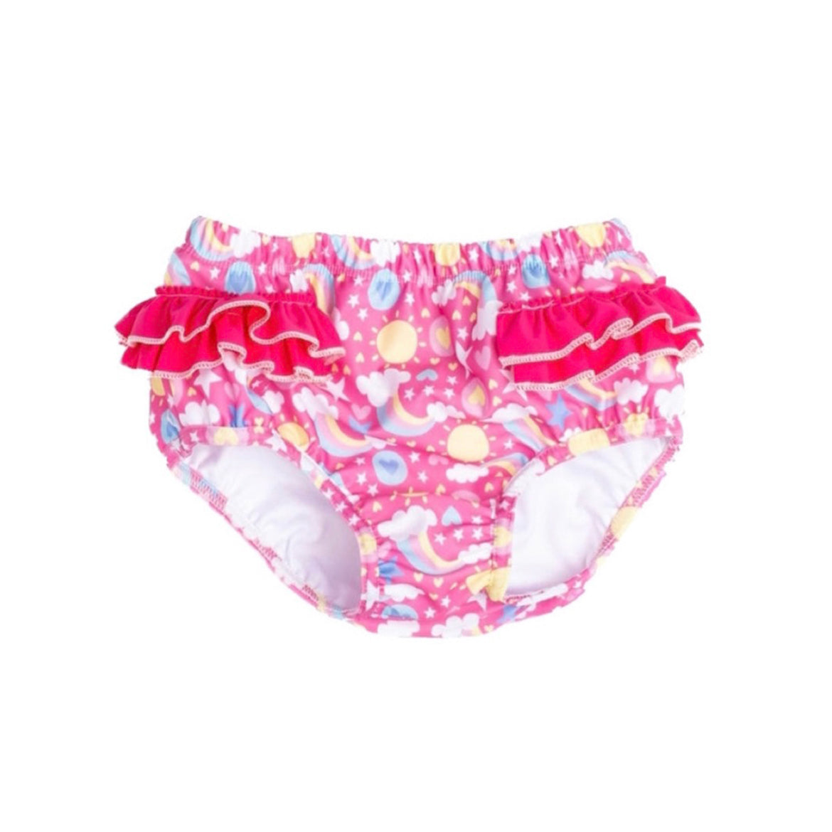 Girls Diaper Pink Rainbows